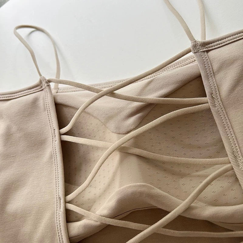 Shanghai Criss Cross Built-In Bra Top
